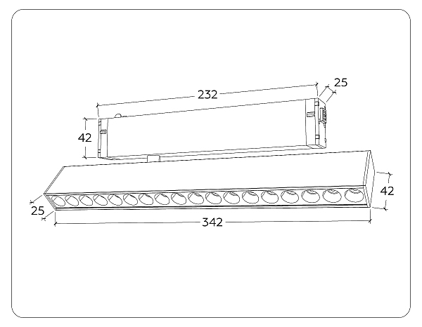Трековый светильник Magnetic 220V GL1351