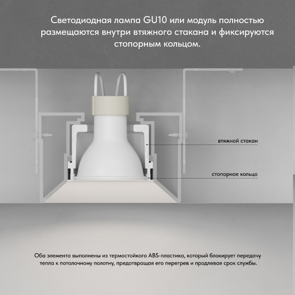 Встраиваемый светильник Denkirs DK2080-WH