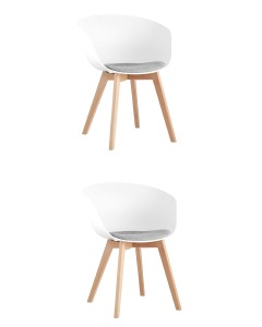 Комплект стульев Libra 8320F WHITE+LIGHT GREY X2