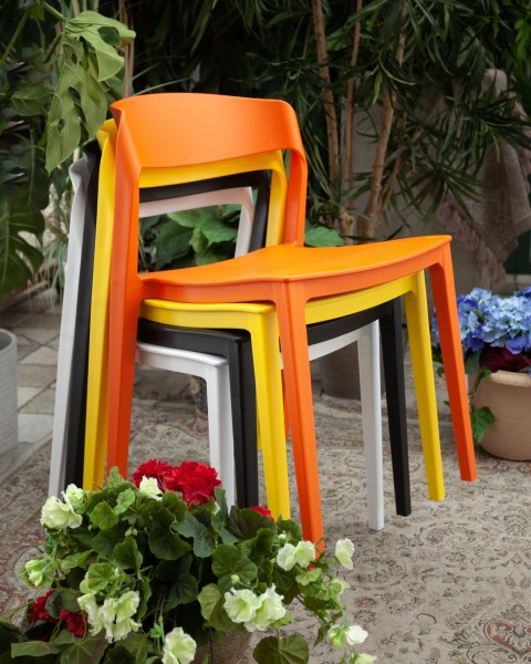 Стул пластиковый Moris SL-7089 yellow 70139