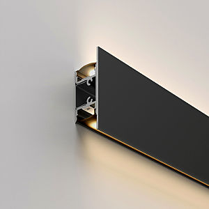 Профиль LL-2-ALP022 LL-2-ALP022 Накладной алюминиевый профиль черный/черный для LED ленты (под ленту до 13,5mm)