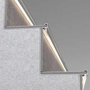 Профиль LL-2-ALP025 LL-2-ALP025 Встраиваемый алюминиевый профиль для подсветки ступеней (под ленту до 11mm)