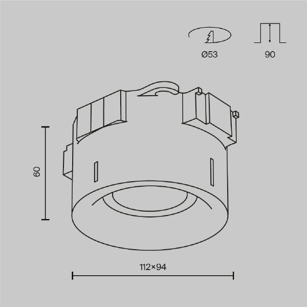 Встраиваемый светильник Intro DL110-GU10-W