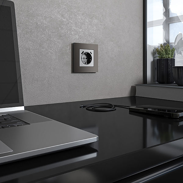 Рамка Slab бронза софт W0012963/ Рамка на 1 пост Slab (бронза софт)