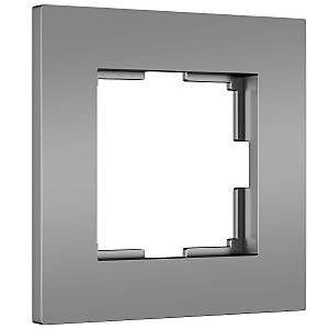 Рамка Slab серебро софт W0012965/ Рамка на 1 пост Slab (серебро софт)