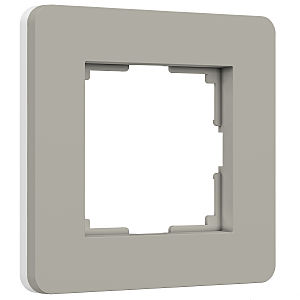 Рамка Split дымчатый/белый, soft-touch W0013067/ Рамка на 1 пост Split (дымчатый/белый, soft-touch)
