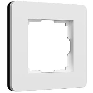 Рамка Split белый/черный, soft-touch W0013068/ Рамка на 1 пост Split (белый/черный, soft-touch)
