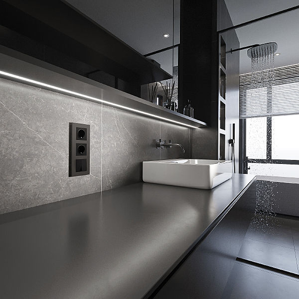 Рамка Slab бронза софт W0032963/ Рамка на 3 поста Slab (бронза софт)