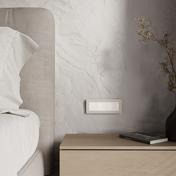 Рамка Split айвори/белый, soft-touch W0033066/ Рамка на 3 поста Split (айвори/белый, soft-touch)