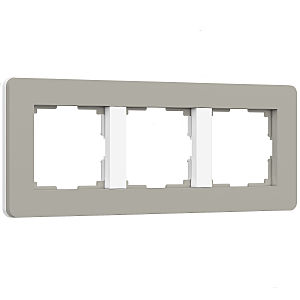 Рамка Split дымчатый/белый, soft-touch W0033067/ Рамка на 3 поста Split (дымчатый/белый, soft-touch)