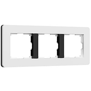 Рамка Split белый/черный, soft-touch W0033068/ Рамка на 3 поста Split (белый/черный, soft-touch)