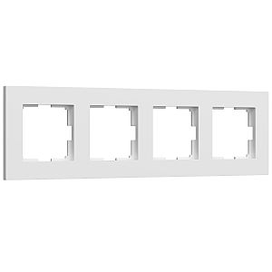Рамка Slab белый софт W0042961/ Рамка на 4 поста Slab (белый софт)