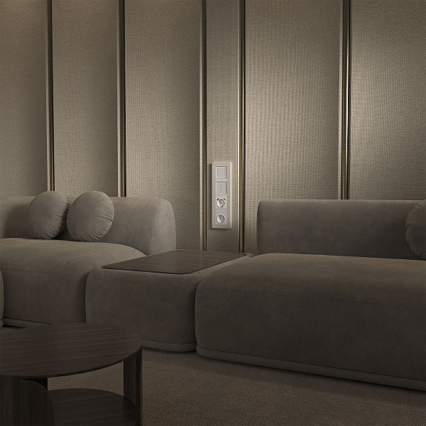 Рамка Split айвори/белый, soft-touch W0043066/ Рамка на 4 поста Split (айвори/белый, soft-touch)