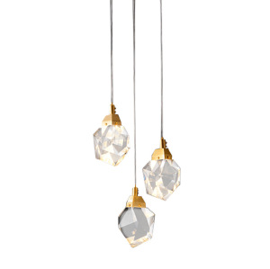 Светильник подвесной Crystal rock OM820083-3G (MD-020B-3 gold)