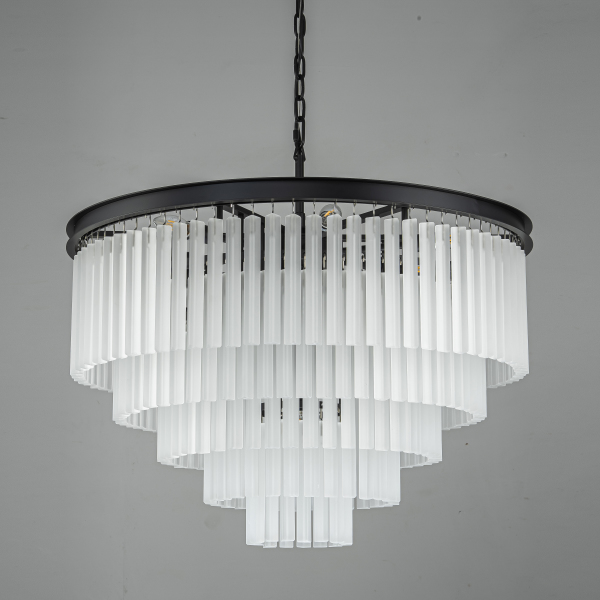Подвесная люстра 1920s Odeon KR0387P-10A black/frost