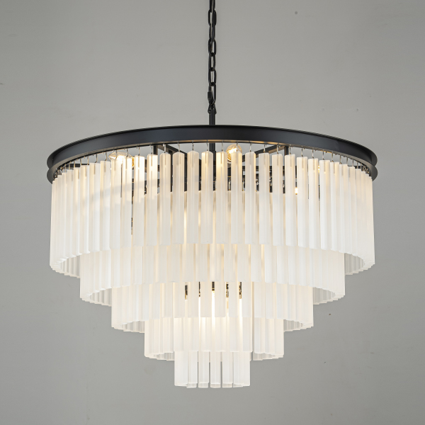 Подвесная люстра 1920s Odeon KR0387P-10A black/frost