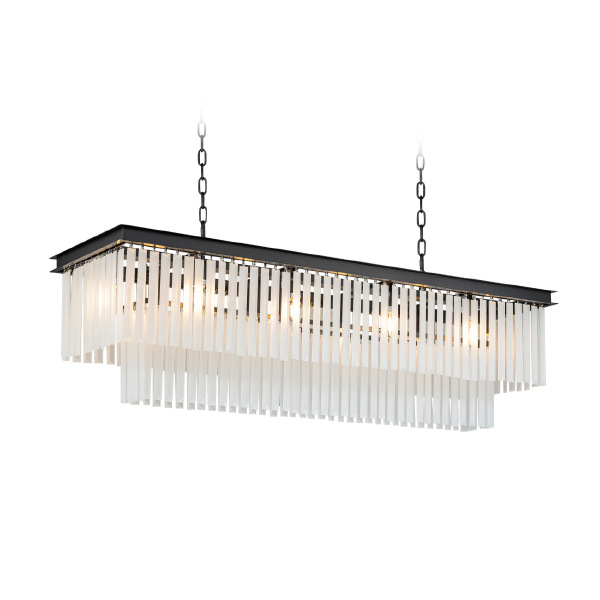 Подвесная люстра 1920s Odeon KR0387P-10C/P black/frost