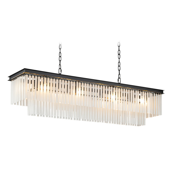 Подвесная люстра 1920s Odeon KR0387P-12C/P black/frost