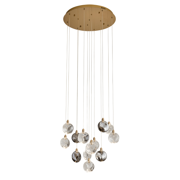 Светильник подвесной OD2440 OD2440-13 gold/clear+amber+grey