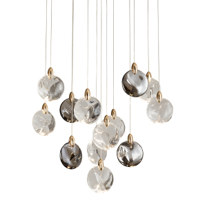 Светильник подвесной OD2440 OD2440-13 gold/clear+amber+grey