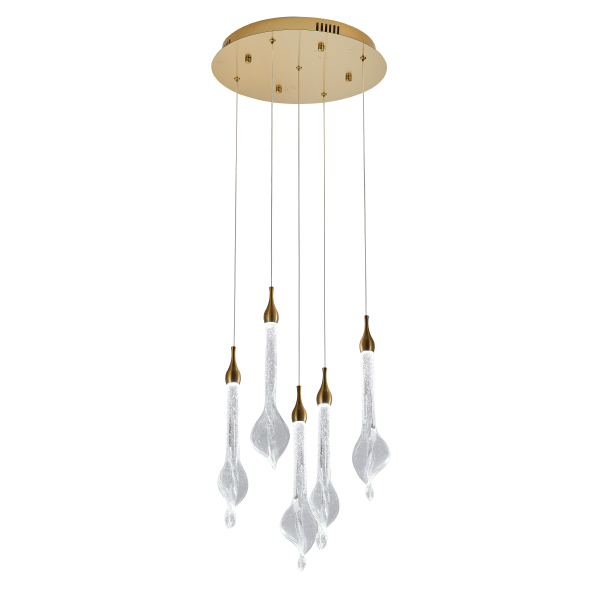 Светильник подвесной OD2433 OD2433-5 gold/clear