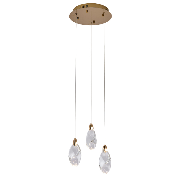 Светильник подвесной OD2440 OD2439-3 gold/clear