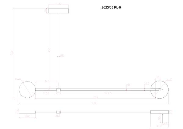 Светильник потолочный Malcone 2623/06 PL-9