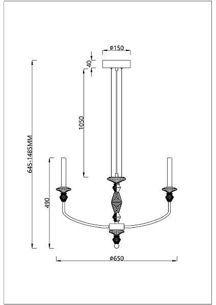 Подвесная люстра Capello 4947/01 SP-6