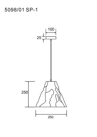 Светильник подвесной Piramide 5098/01 SP-1