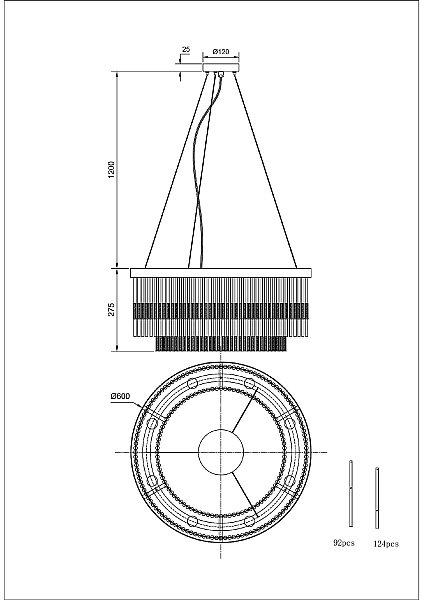 Подвесная люстра Brillante 6813/17 LM-8