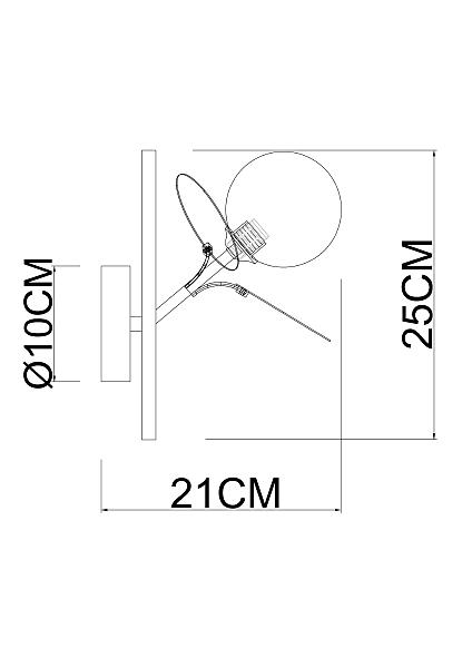 Настенное бра Peacock A1369AP-1MD