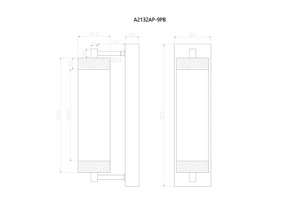 Настенный светильник Galaxy A2132AP-8PB