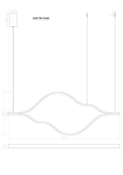 Подвесная люстра Odyssey A2911SP-31GO