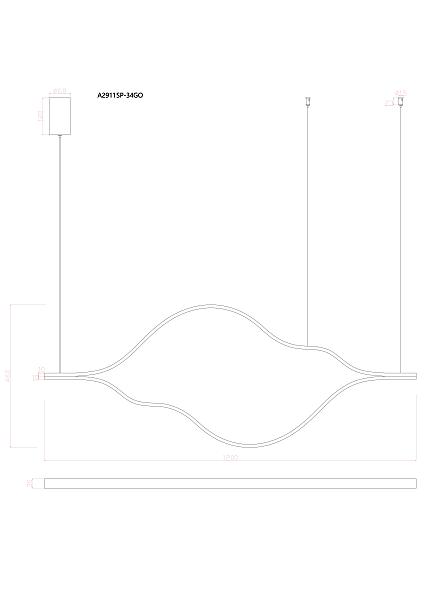 Подвесная люстра Odyssey A2911SP-34GO