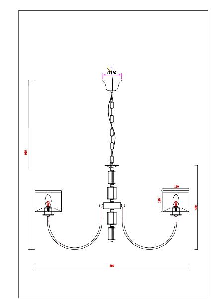 Подвесная люстра Attore A4092LM-8CC