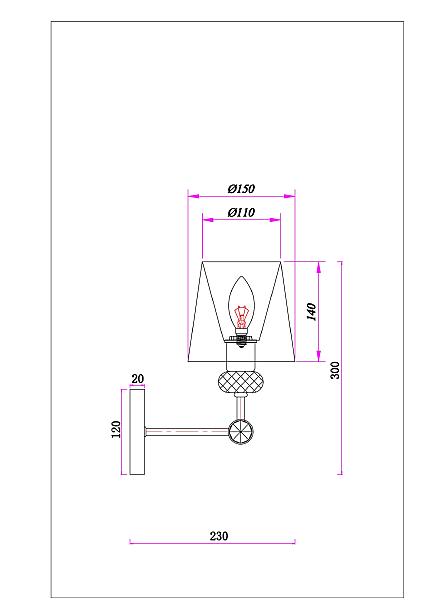 Настенное бра Brocca A4093AP-1AB