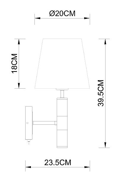 Настенное бра Robert A5066AP-1BK