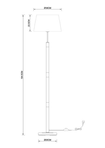 Торшер Robert A5066PN-1BK
