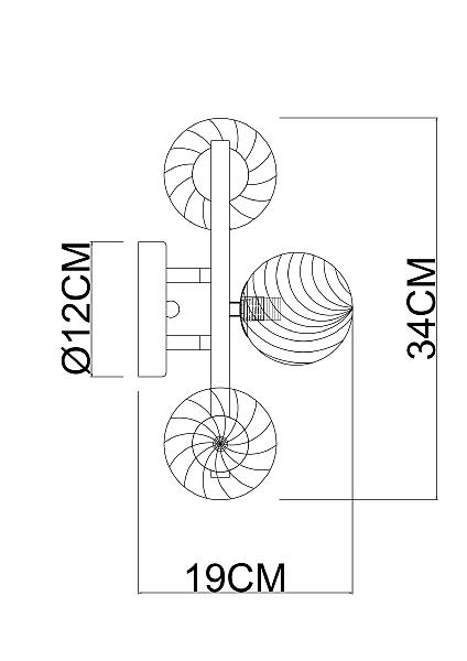 Настенное бра Etereo A5261AP-3GO