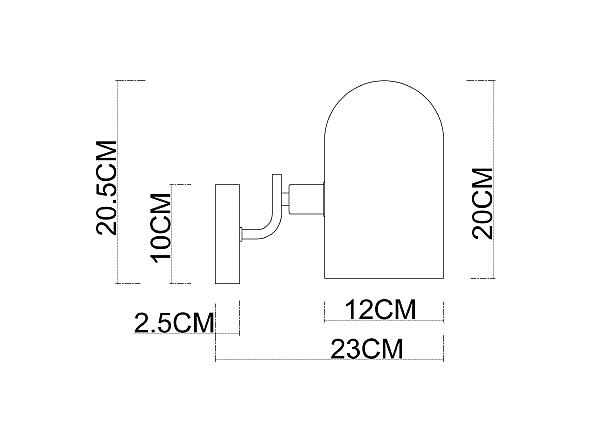 Настенное бра Cassel A5454AP-1PB