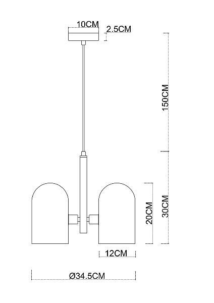 Подвесная люстра Cassel A5454SP-3PB
