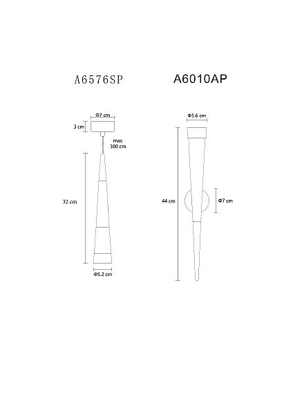 Светильник подвесной Sabik A6576SP-1PB