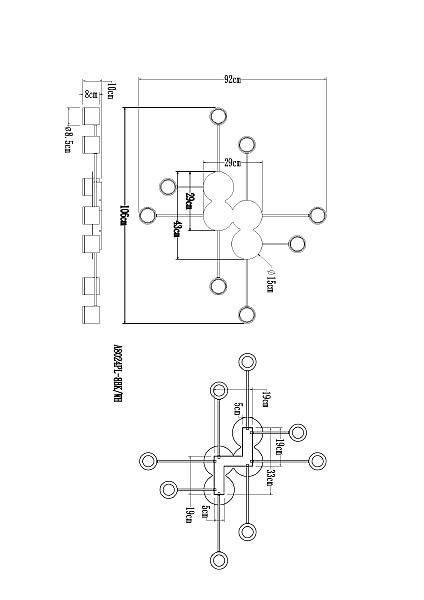 Потолочная люстра Legacy A8024PL-8BK