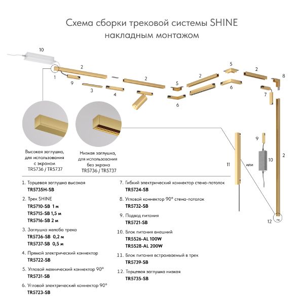 Шинопровод SHINE BASE TR5715-SB