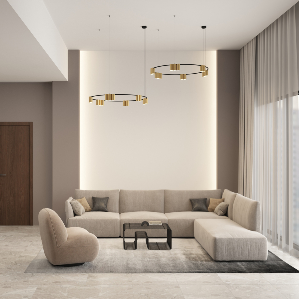 Подвесная люстра Orbit DK4067-BK+SG