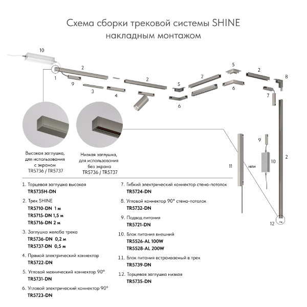 Заглушка SHINE BASE TR5735H-DN