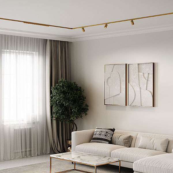 Трековый светильник Line Magnetic Brass Line Трековый светильник 12W 3000K (латунь) 85526/01