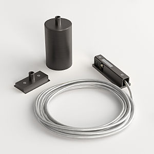 Монтажный элемент Line Magnetic Titan Line Подвесной комплект для подключения трековой системы освещения к питанию (титан) (боковой)