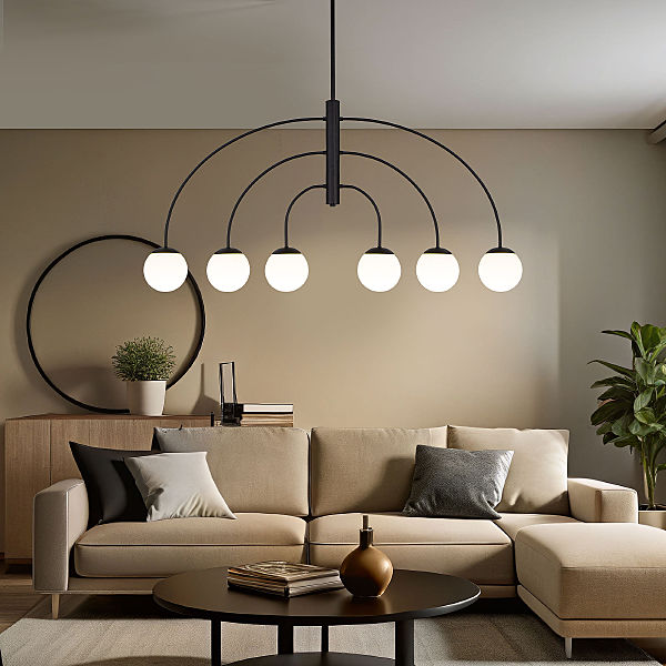 Люстра на штанге Cenacolo 30179/6 черный