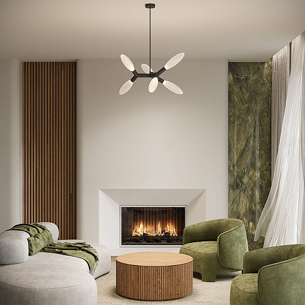 Люстра на штанге Covalent 30180/6 черный Smart